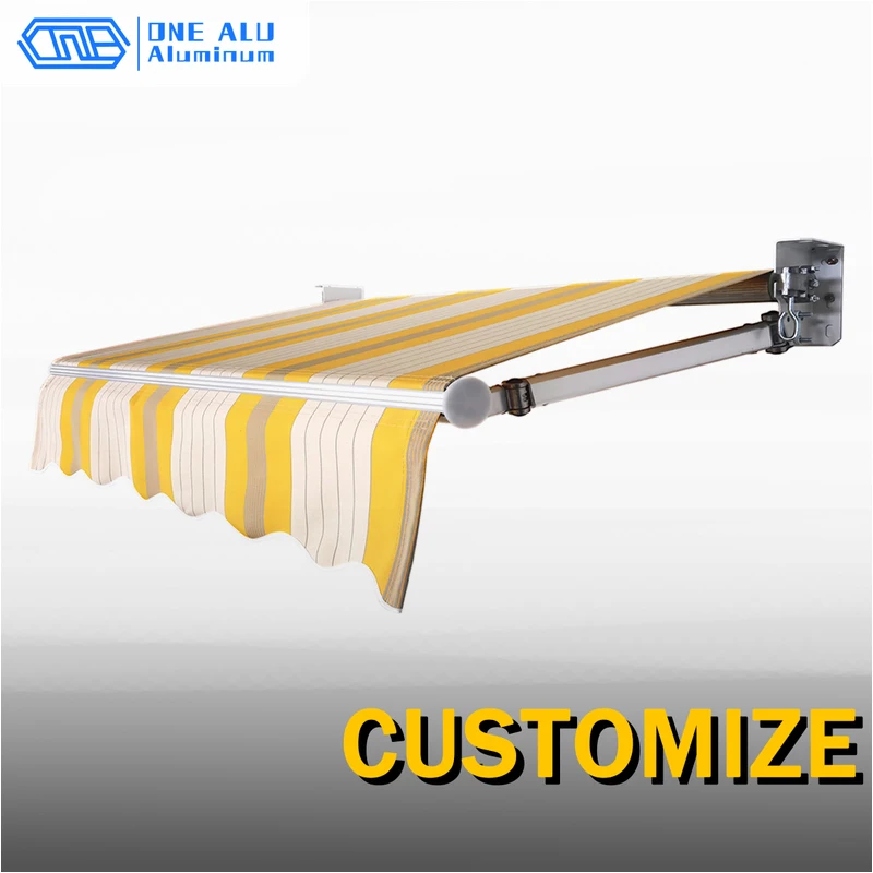 Heavy Duty Aluminum Retractable Awning Outdoor Patio Carport Sunshade Commercial Use Weatherproof Durable Customizable