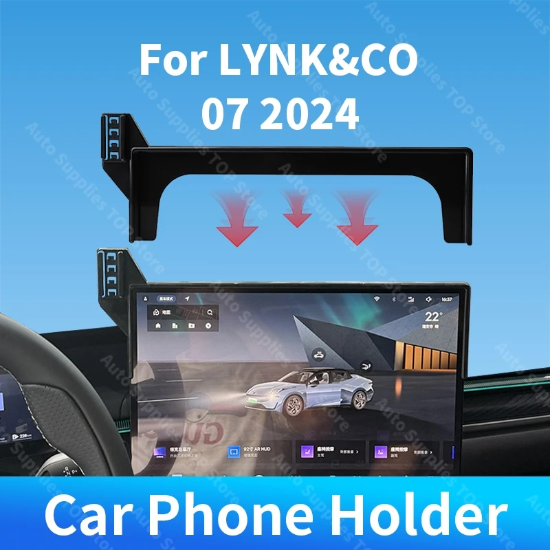 

15.4 Inch Screen Car Phone Holder For LYNK&CO 07 2024 Universal Wireless Charger Gravity Stand Auto Interior Accessories