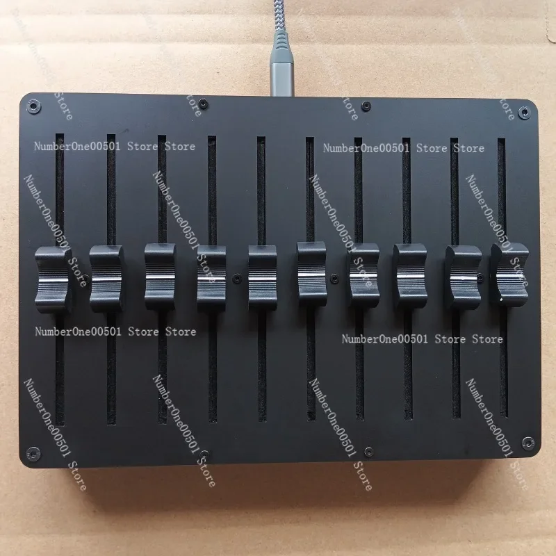 10 Channel USB MIDI Fader Controller Customizable CC Mapping DAW Control Surface for Ableton FL Studio Logic Pro -011