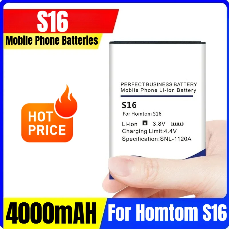 

S16 4000mAH Mobile Phone Batteries for Homtom S16