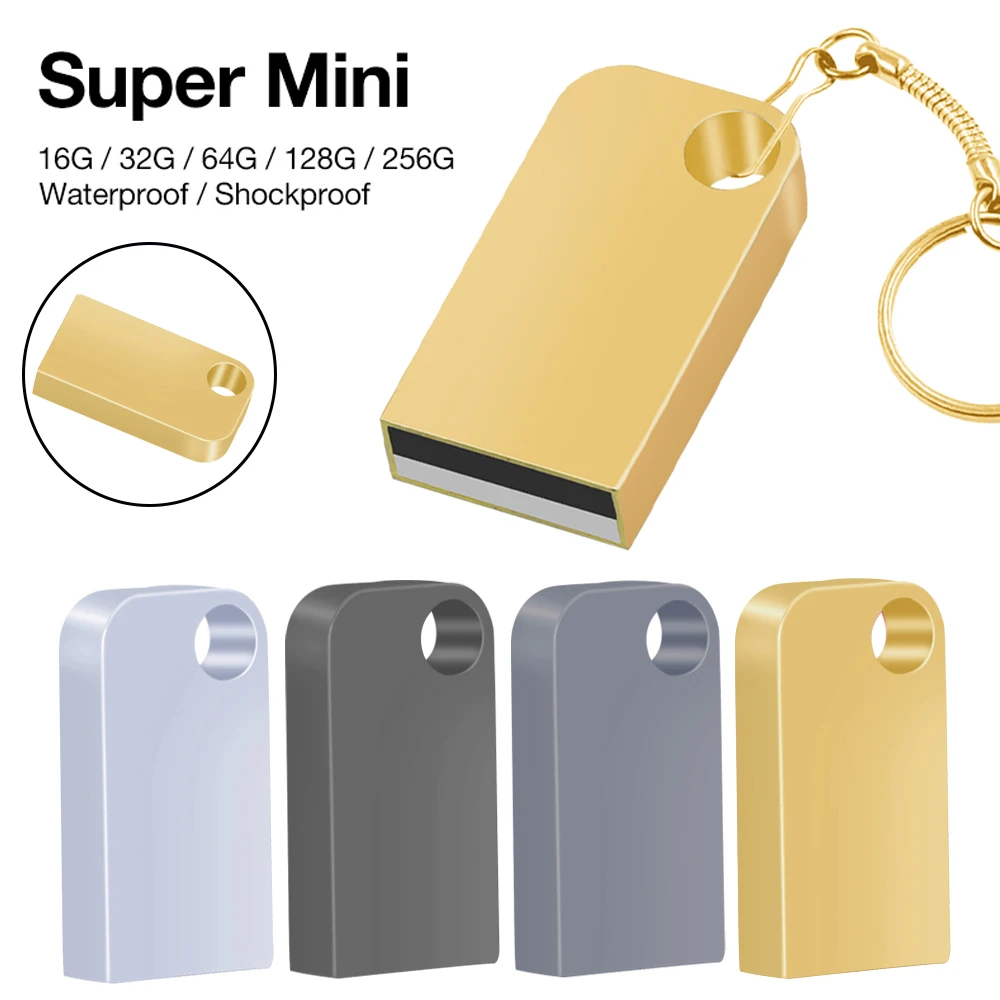 Mini usb flash 4GB 8GB 16GB 32GB 64GB pen drive metal pen drive tarjeta de memoria flash para regalo cle usb