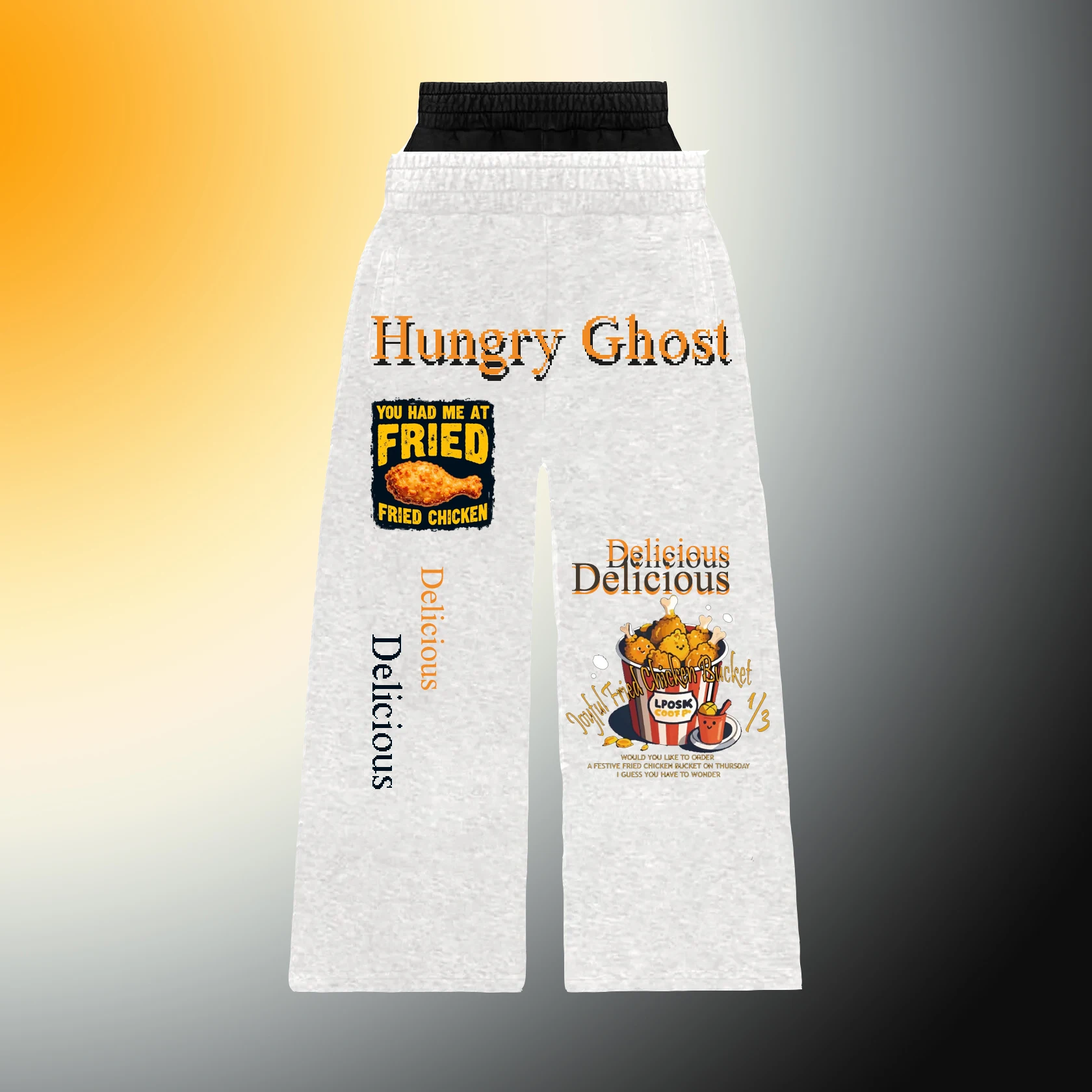 

Cross border series printed loose hot food and versatile casual pants for women and men, cool and trendy Y2k niche style