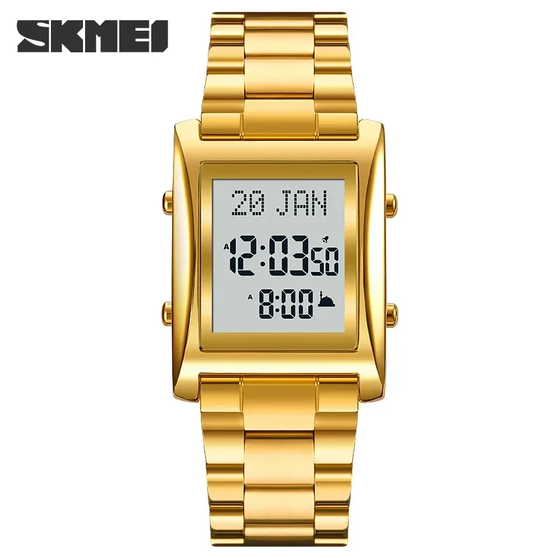 SKMEI 1815 Qibla Direction Religious Month Day Hijri Calendar Digital Watch for Men Summer Language Chrono Alarm Waterproof 2113