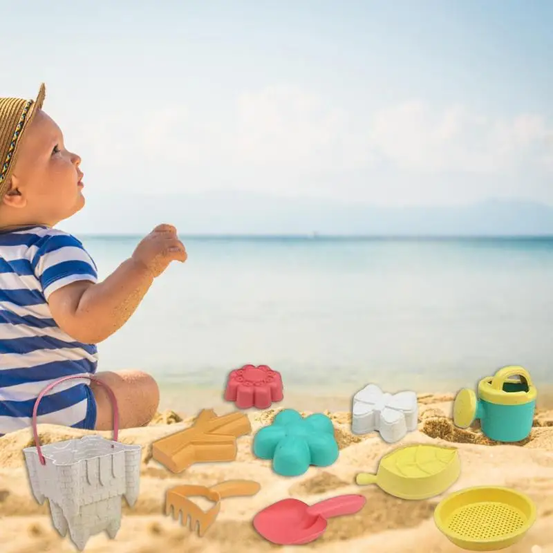 Strandspeelgoedset voor kinderen 10X/Set Interactieve strandspeelset Cartoon Zandkasteel Speelgoed Emmer Gieter Voor Jongens Meisjes Kinderen Buiten