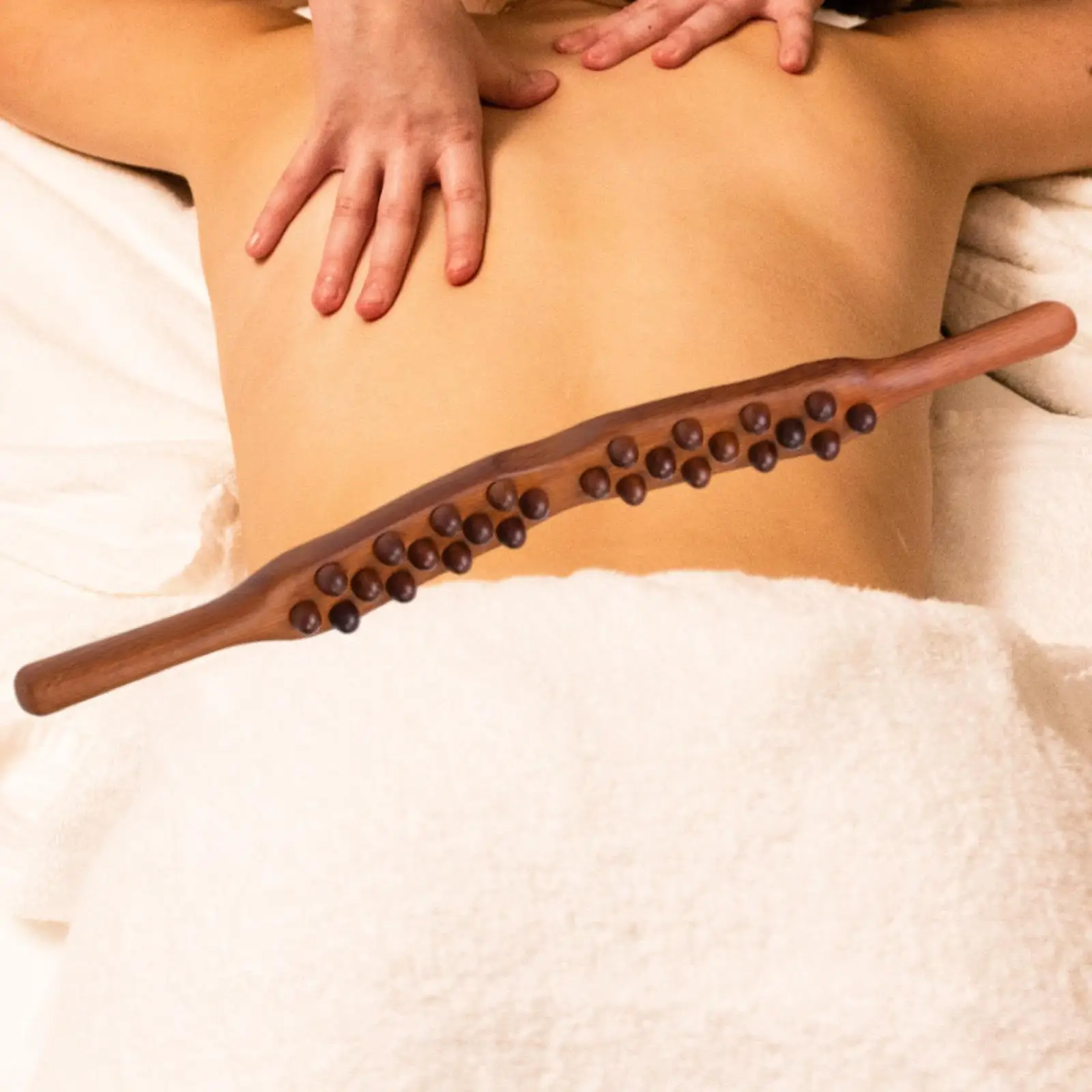 Rodillo de masaje de madera, palo Guasha profesional Manual para cuello y pierna