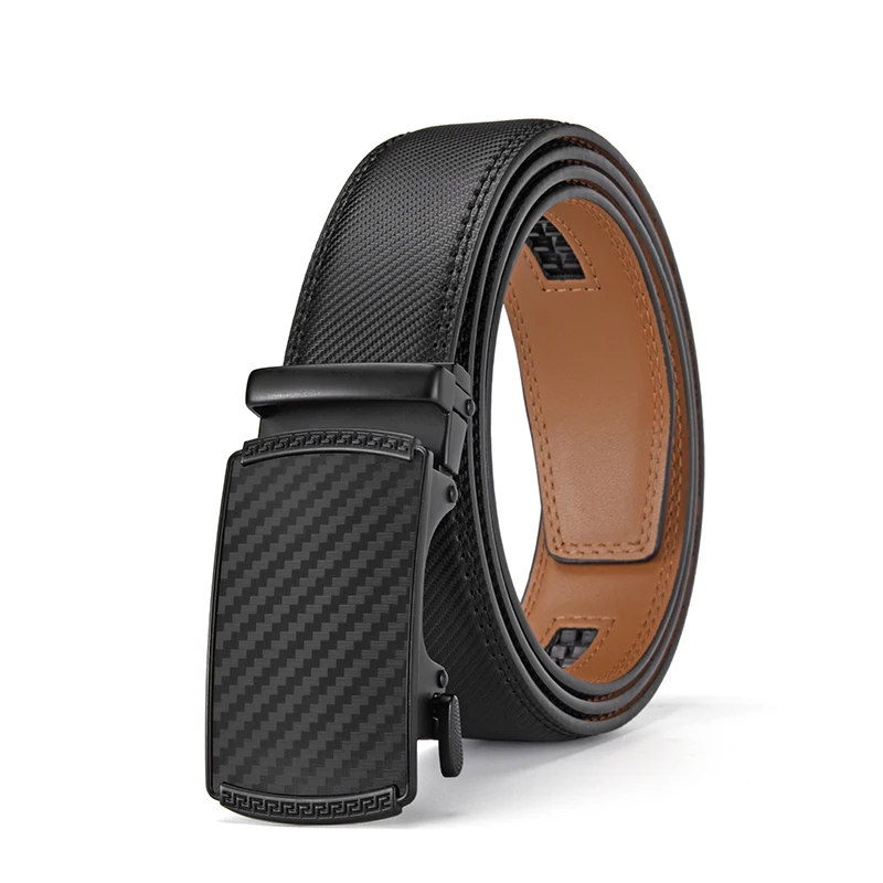 

Premium Men's Genuine Leather Belt Metal Automatic Alloy Buckle Fashion High Quality Business Design Belt Unisex Gift Wholesale