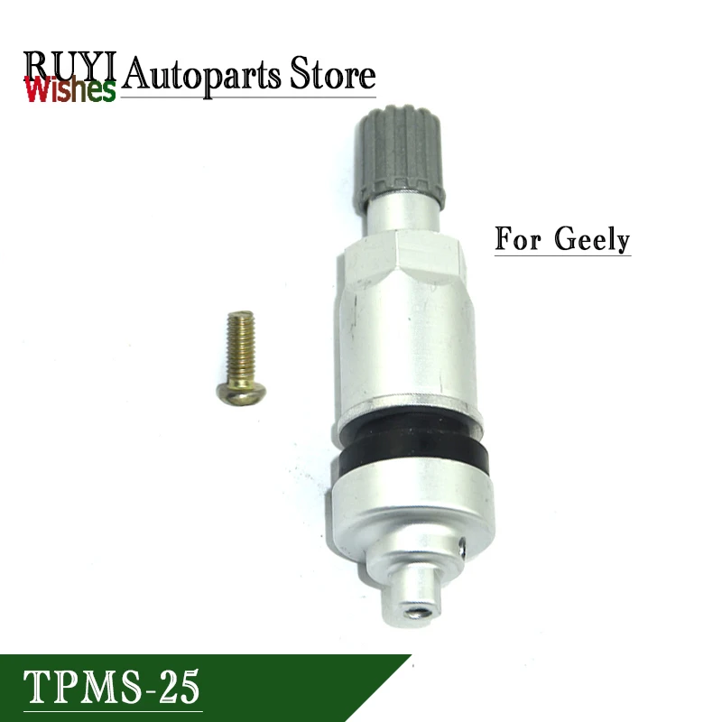 New TPMS-25 Tire Valve For Geely Aluminum Alloy Car Valve Stem Tire Sensor Kit TPMS Tire Pressure Sensor Valves Replacement