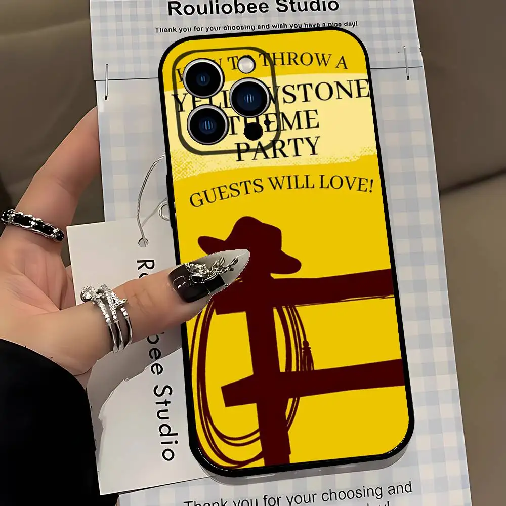 حافظة هاتف Yellowstone TV Show حافظة مضادة للصدمات لهاتف آيفون 17 11 13 15 14 16 Pro Max 12 Mini 7 8 Plus XR X XS غطاء هاتف غير لامع #4