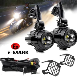 E9 Motorcycle LED Auxiliary Headlight Flipable Fog Light Protector For BMW R1200GS LC R1250GS Adventure R1250RT R1200RT R1250RS