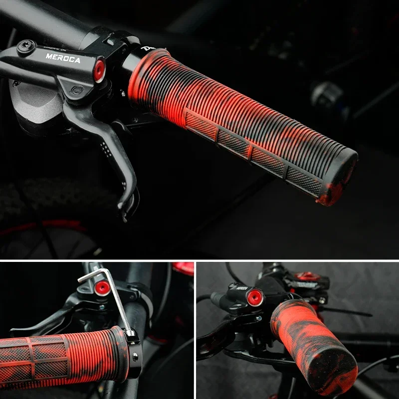 Deemount MTB TPR Bicycle Handlebar Grips   Road Bike Cycling Straight Hand Rest Shock-absorbing  Anti-skid Bar Covers Grips