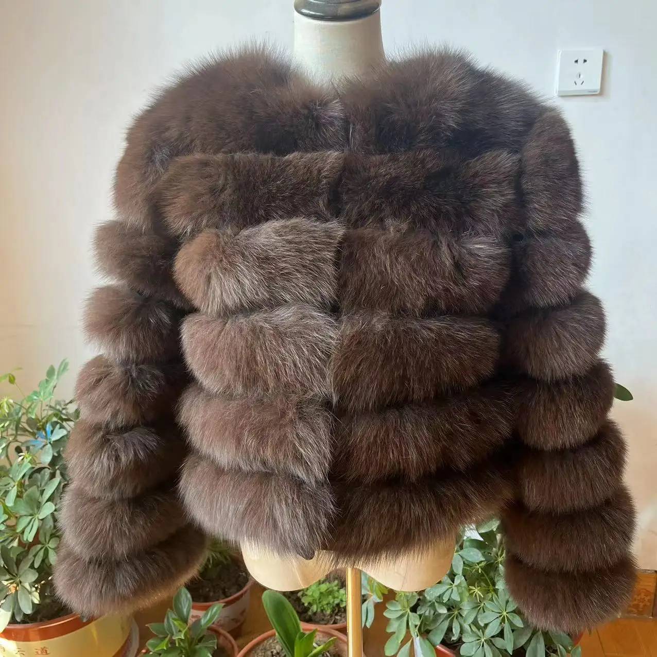 100% Natural Fur Jacket Real Fur Coat Winter Jacket Women Natural Fox Fur Luxury Fashion 50cm Short Jacket Wholesale Hot 2022