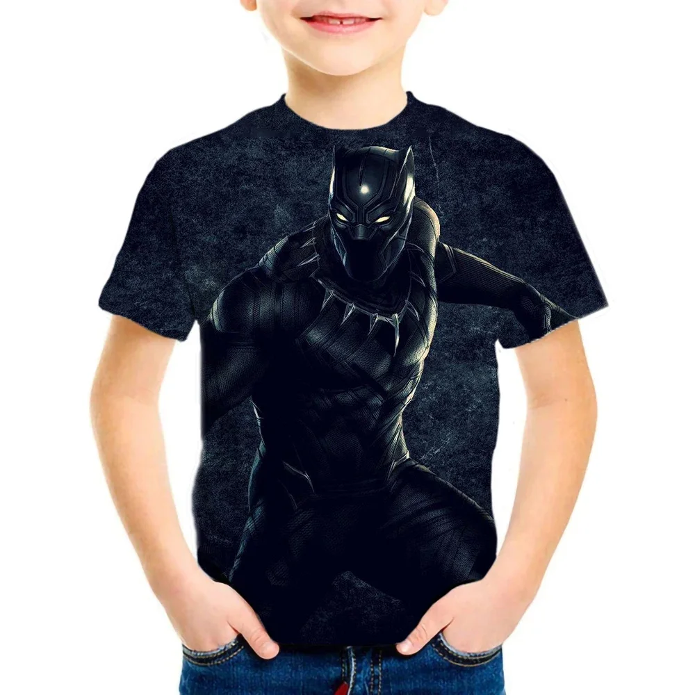 Kids Beyblade Young Black Panther Tshirts MARVEL 3D Print T Shirt Girls Boys Clothes Summer Cool T-shirt Short Sleeve Clothing