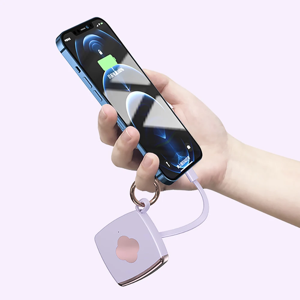 1800mAh Portable Power Station With Lanyard External Battery Charger Power Bank for iPhone type C