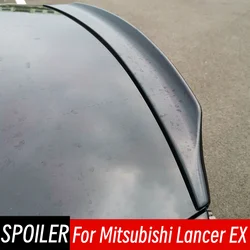 For 2009-2016 Mitsubishi Lancer EX EVO Rear Trunk Lid Boot Ducktail Lip Black Carbon Spoiler Wings Car Tuning Accessories Part