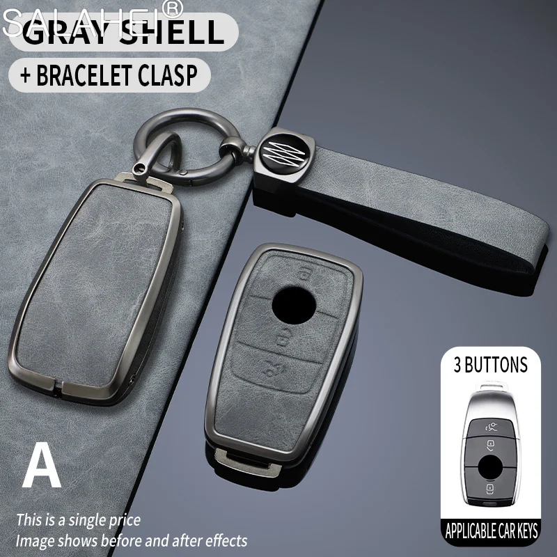 

Car Smart Key Case Cover Keychain for Mercedes Benz A C E S G Class GLC CLE CLA GLB GLS W177 W205 W213 W222 X167 AMG Accessories