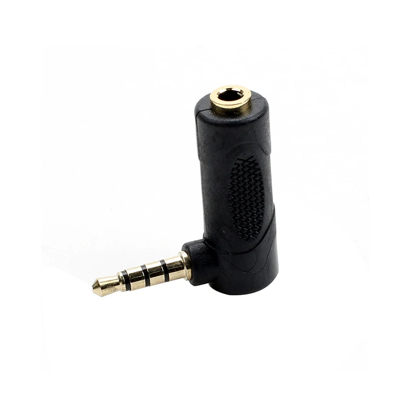 3.5mm Audio Stereo Adapter 90 Degree 3 Pole Right Angle Female To Male 4 Pole Plug L Shape AUX Headphone Jack Converter