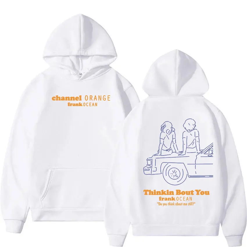 Rapper Frank Channel Orange Pullover Hoodie pria wanita Retro kualitas tinggi Fashion Ocean Sweatshirt Hip Hop pirang kebesaran berkerudung