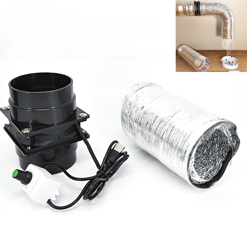 

Инновационный вентилятор постоянного тока 5 В с USB-подключением ESD, трубкой длиной 1 м и регулируемой скоростью для универсального применения