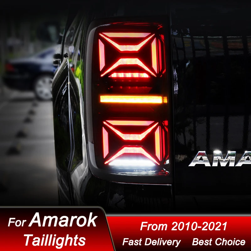 

Поп-автомобильные светодиодные задние фонари для Volkswagen VW Amarok 2010-2021, новый стиль, полностью светодиодный задний фонарь, динамический указатель поворота, задний фонарь Asse