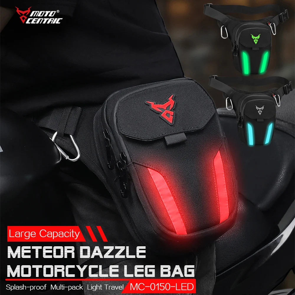 

Motorcycle Leg Bag Meteor Dazzle Large Capacity Splash-proof Multi-pack Light Travel Riding Waist Bag Expansion Size MC-0150-LED