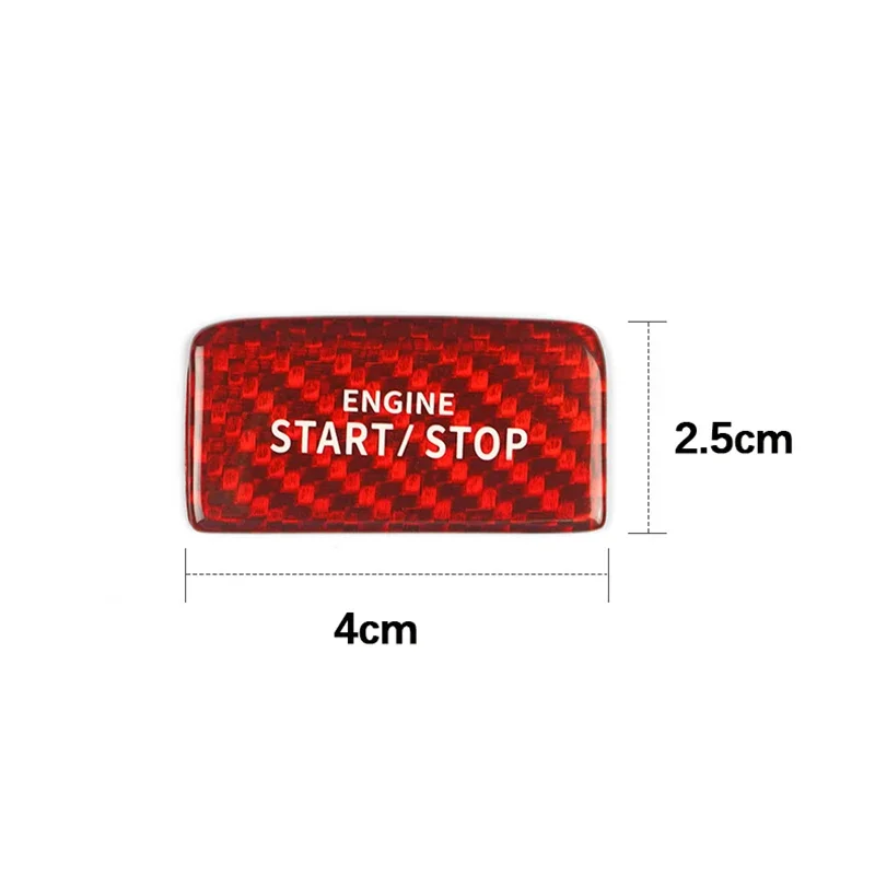 Carbon Fiber Car Engine Start Stop Button Interior Trim Cover Stickers For Volkswagen Golf 8 Tiguan L Lamando Passat Touran Bora