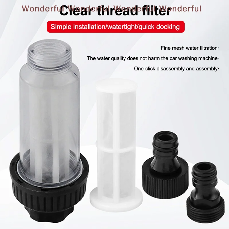 

175psi Max Capacity Water Filter for Pressure Washers, Compatible with K2-K7 and G3/4'' Models, Ideal Car Wash Accessory