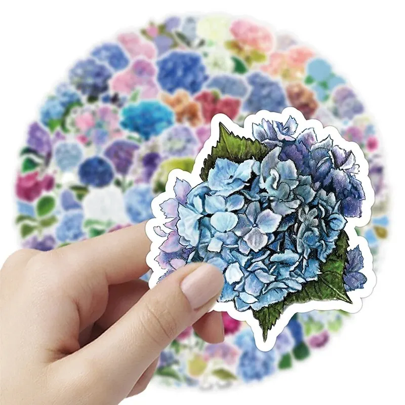 Pretty Floral Stickers 200pcs Flower Natural Decorative Decals Aesthetic Waterproof Sticker for Journaling Notebook Water Bottle