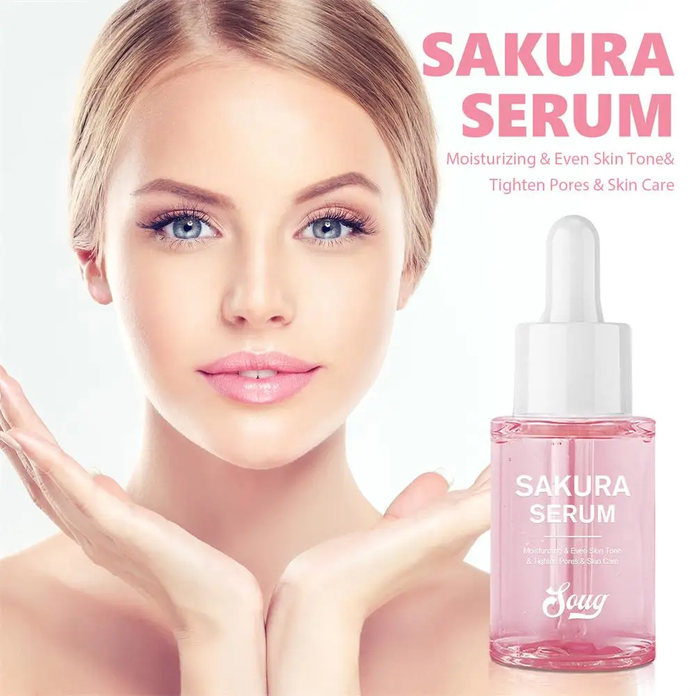 Cherry Blossom Face Essence, Cuidado com Nicotinamida, Produtos para a Pele, Anti-Rugas Cosméticos, Hidratante Feminina, M2u0, 30ml