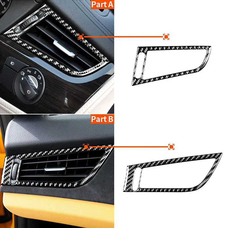 

2Pcs For BMW Z4 E89 2009 2010 2011-2016 Right driver air vent accessories really carbon fiber car decoration stickers