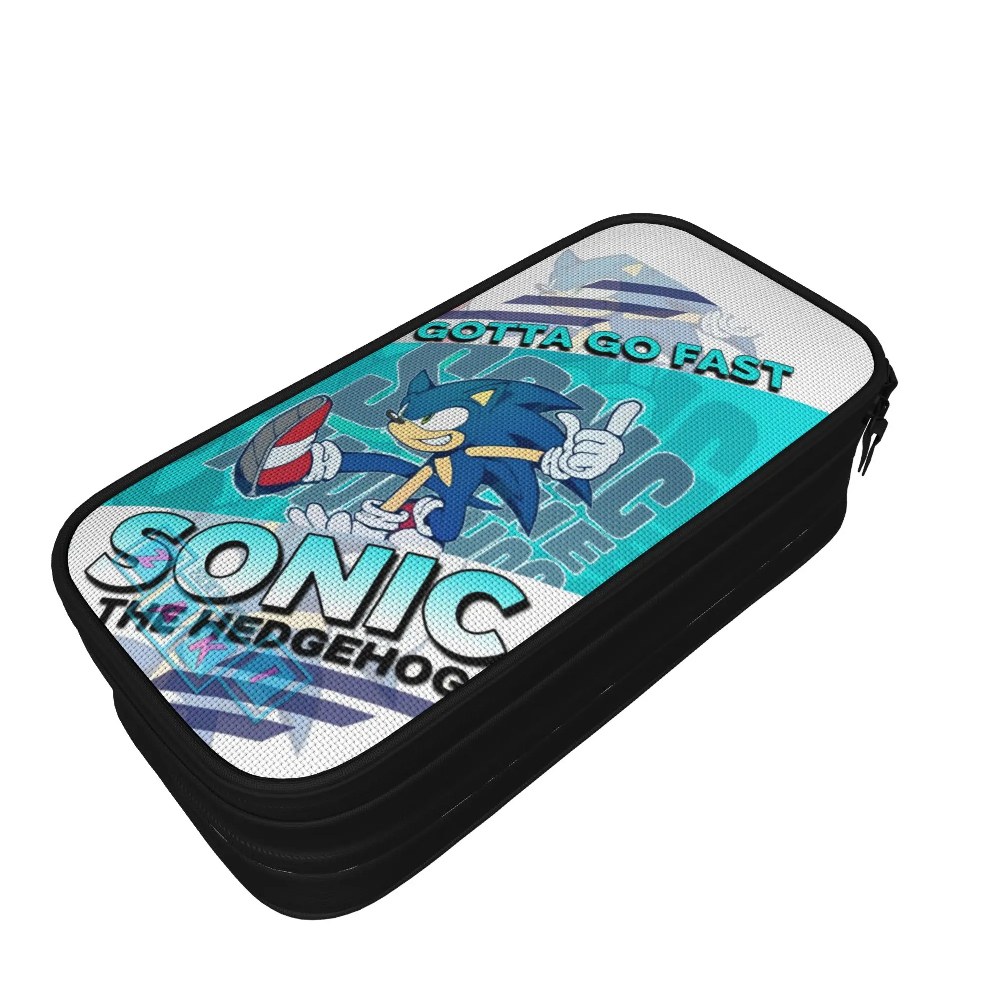 Shadow The Hedgehog Pencil Case New Bag Girl Boy Big Capacity Students School Gift Pencil Pouch