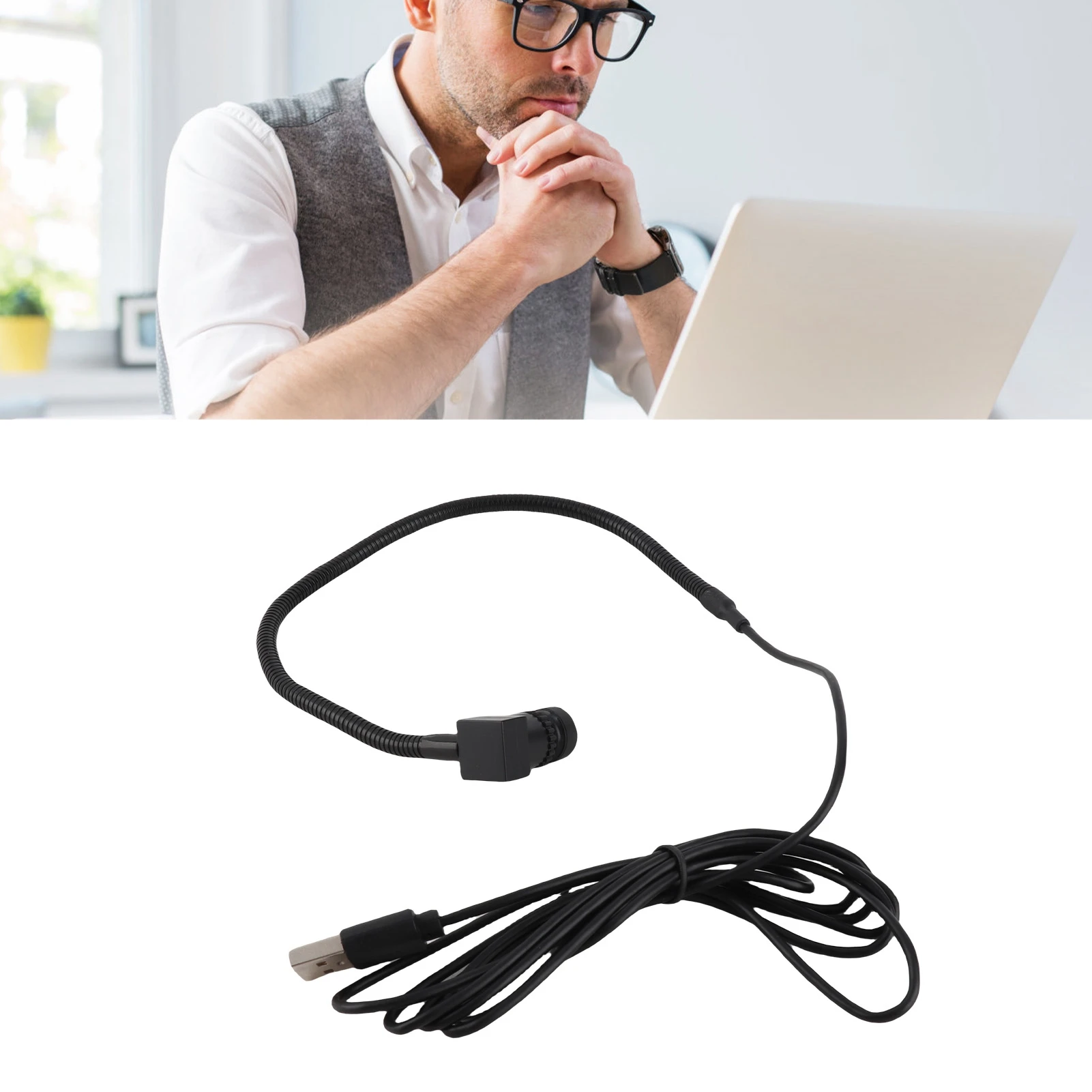 Center Cam USB Center Webcam for Eye Contact Plug and Play 2MP Middle Screen Webcam with Built in Microphone for PC Laptop