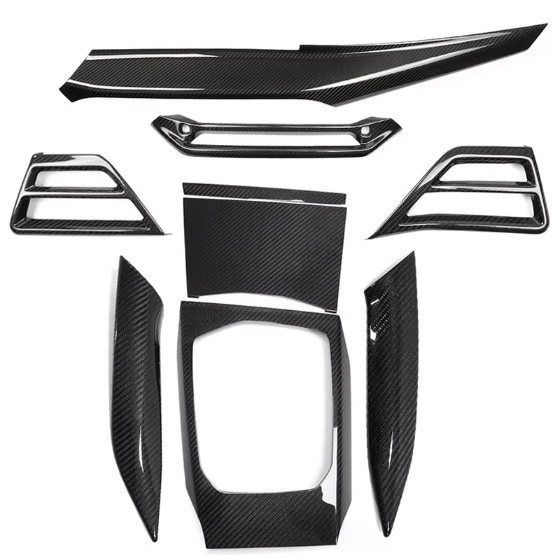Real Carbon Fiber Central Dashboard Trim Cover For BMW 2 3 4 Series G42 G20 G22 G23 G26 M2 G87 M3 G80 G81 M4 G82 G83 2024-2025+
