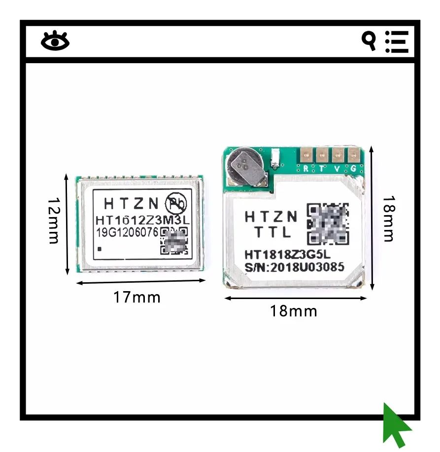 

2 шт. HT1612Z3M3L/HT1818Z3G5L GPS+BDS модуль спутникового позиционирования и навигации Beidou с флэш-памятью