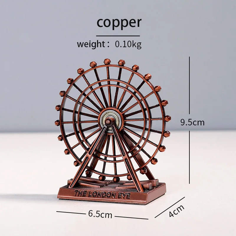 1Pcs Cheap rotatable ferris wheel mini kids room decor metal office home decoration accessories