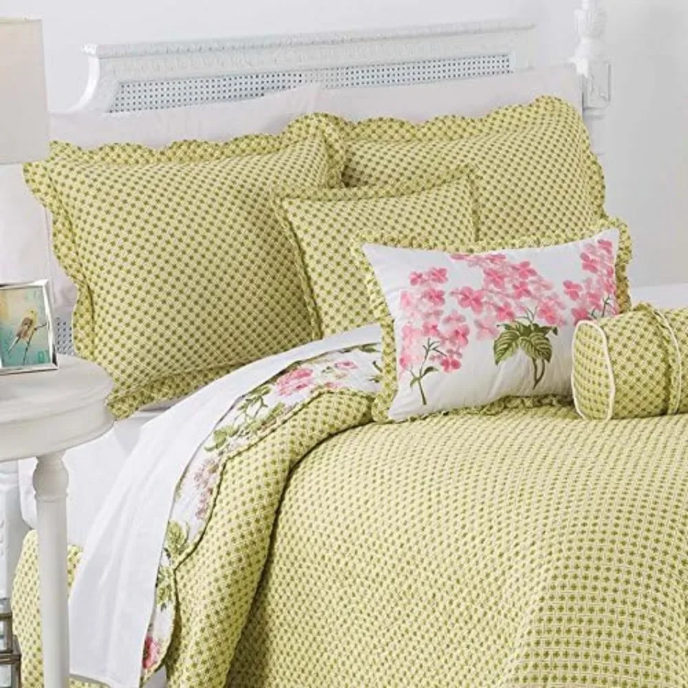 Imagem -03 - Conjunto de Colcha Floral Reversível para Casa Colcha Farmhouse Moderna Conjuntos Consolador Roupa de Cama King Pcs