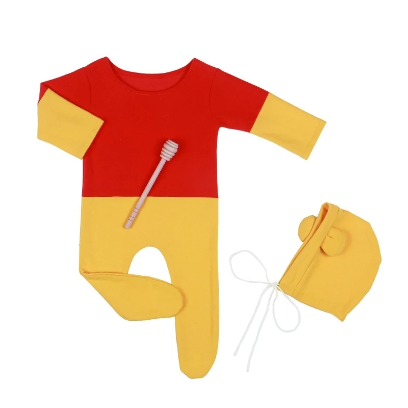 RIRI Baby Foto Props Hoed en Jumpsuits Set 2 Stuks Baby Douche Party Props