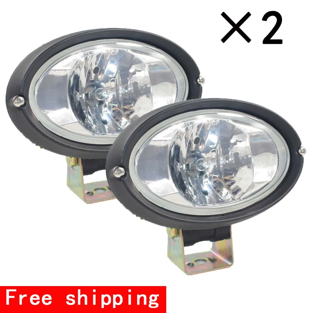 

2 X Work Light Oval 24V Working Lamp + Plug Tractor Truck Off Road ATV Jeep