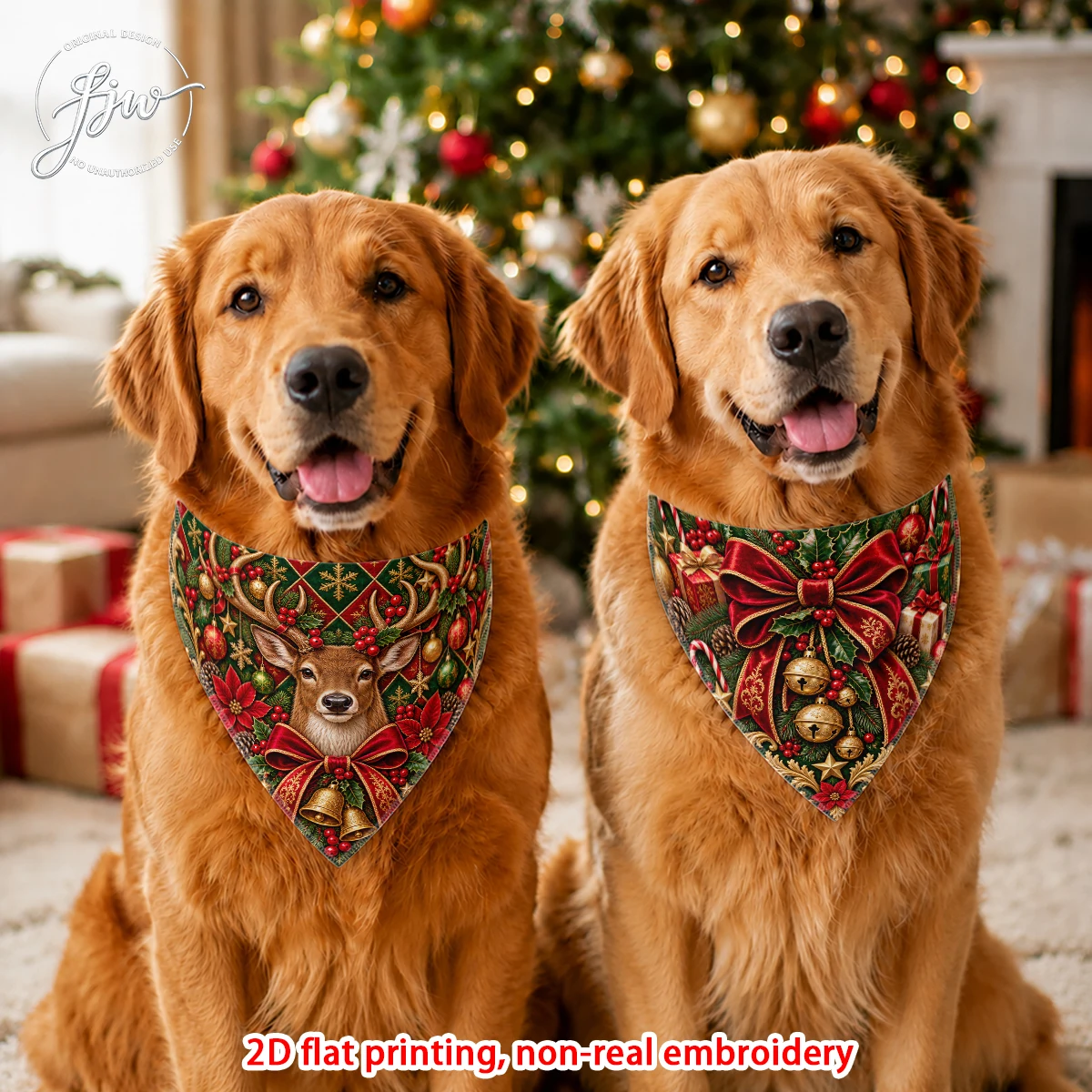 Christmas Pet Bandana Set 3