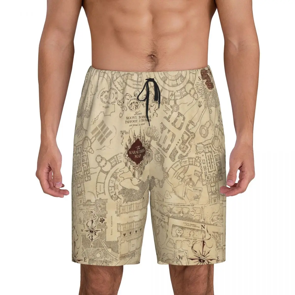 

Custom Harrys Magic Adventure Movies Potters Pajama Bottoms Men's Lounge Sleep Shorts Drawstring Sleepwear Pjs with Pockets