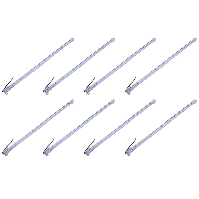 

8 шт., 50 см, 12 В, 36 светодиодов 5630 SMD, жесткая полоса, алюминиевый жесткий теплый белый светильник