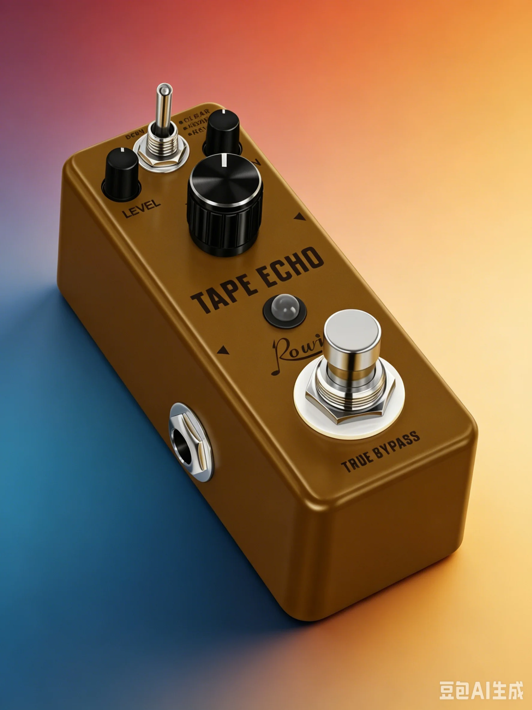 Rowin LEF-3809 Tape Echo Delay Pedal, Vintage Tape Simulation 3 Modes True Bypass Compact Metal Guitar Stompbox
