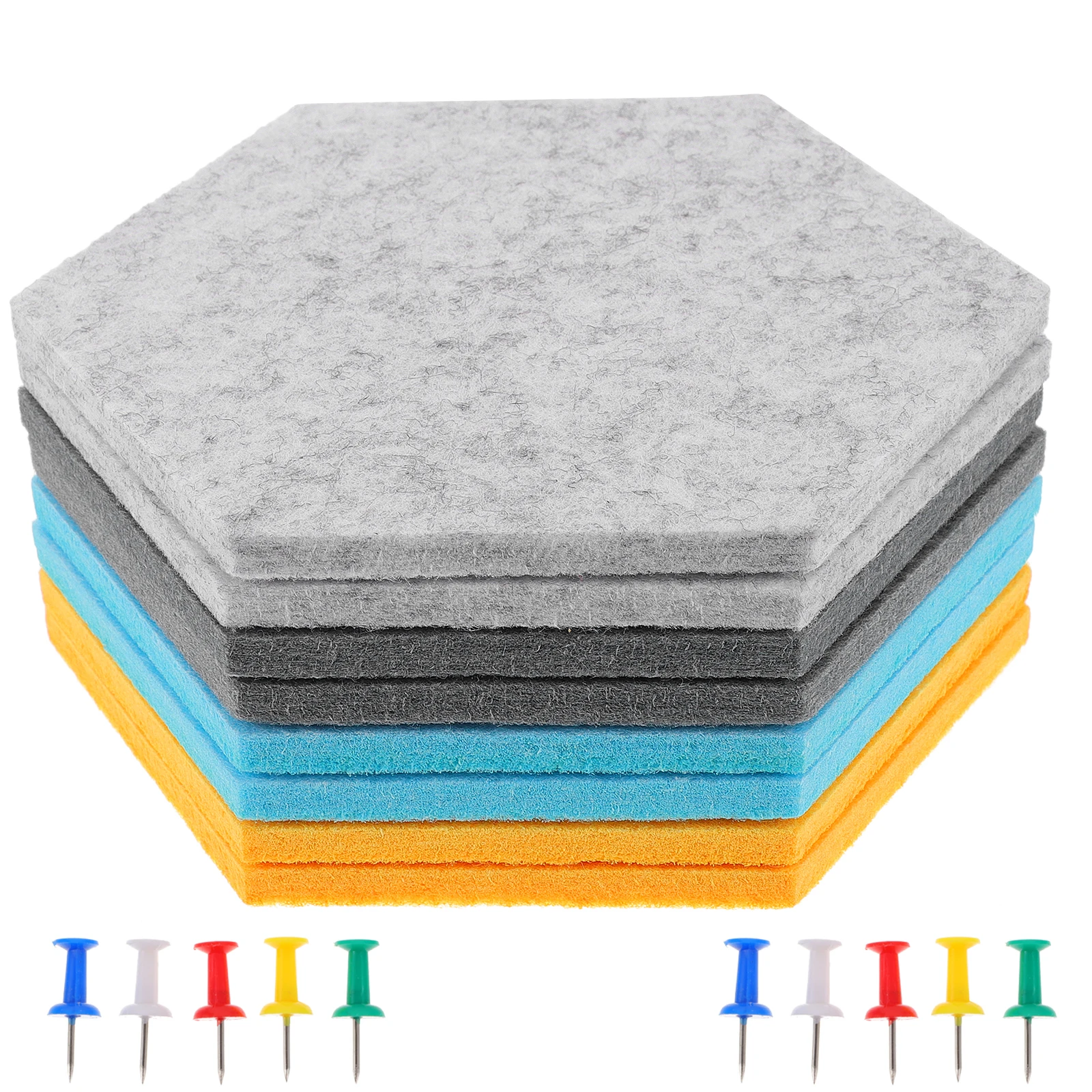 

8 Pcs Hexagonal Felt Board for Wall Photo Sticker Decoration Tiles Boards Bulltin Decorate Tack