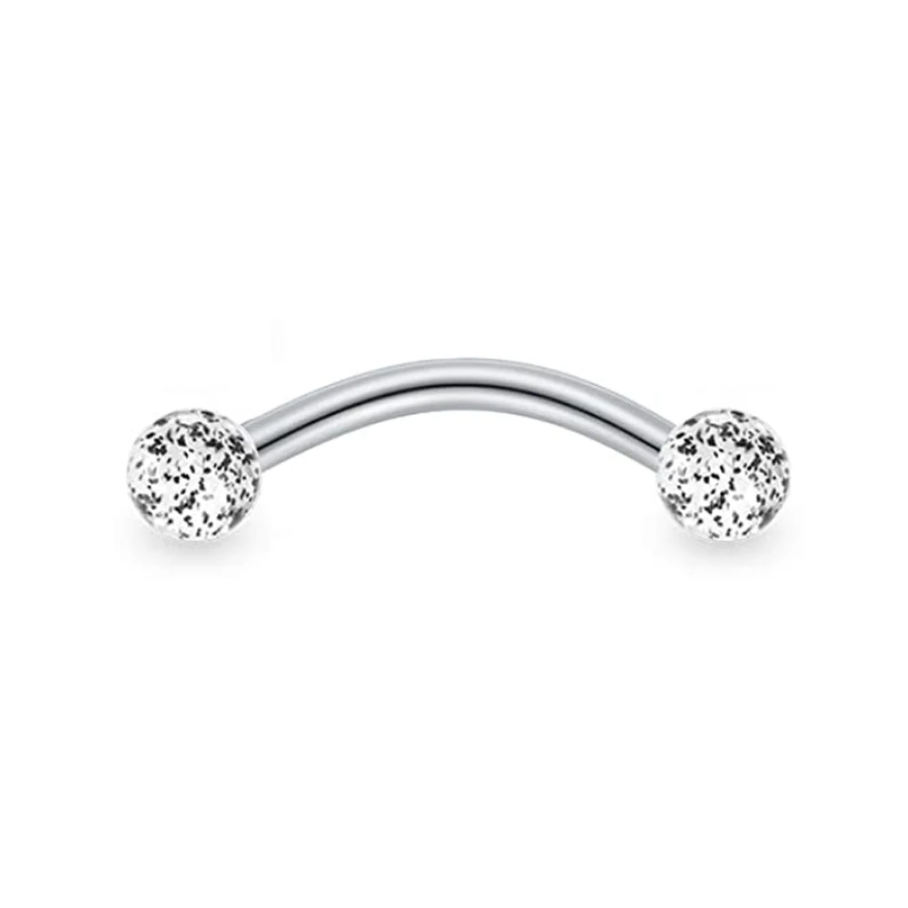1-14 PCS 16G Black Lip Nail Nose Rings Spiral Earrings Cartilage Curved Barbell Eyebrow Rings Horseshoe Shaped Body Jewelry Set