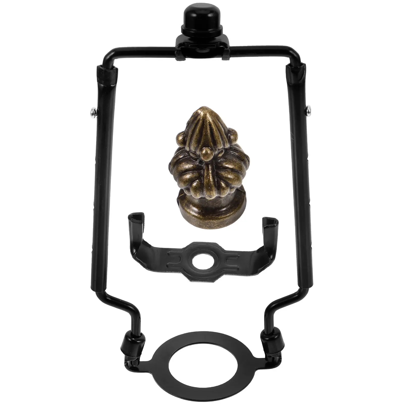 

1Set Lamp Shade Harp Holder Iron Adjustable Bracket for Lampshade Replacement Lamp Finial and Repair Kit Finials for Lamps