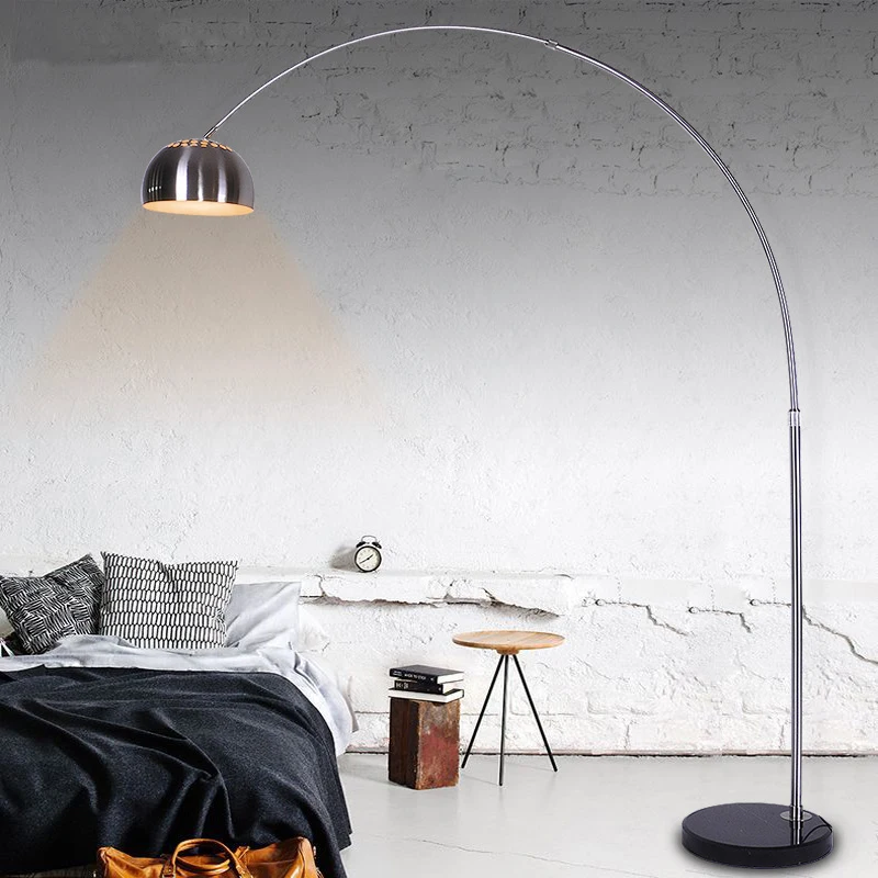 Living Room Hotel Bedroom Rotatable Round Light Emitting Diode Iron Reading Floor Lamp