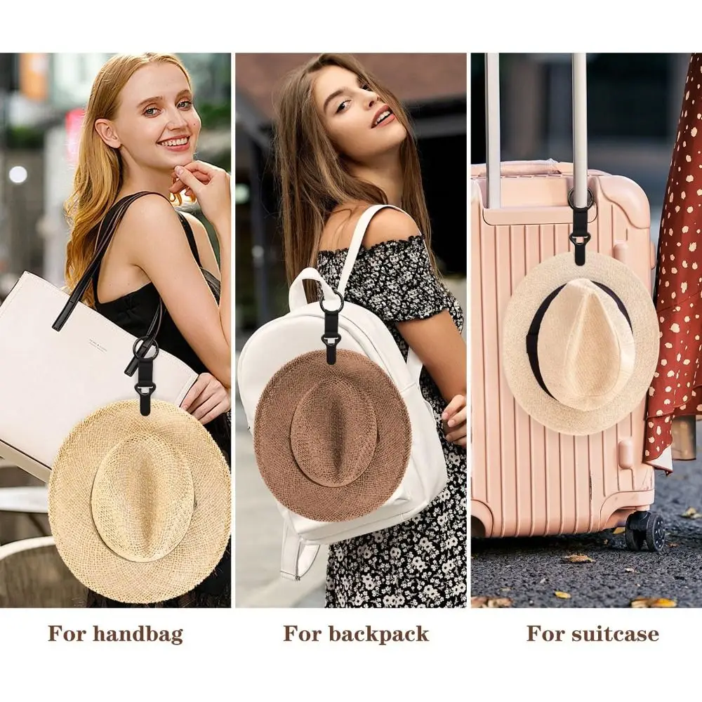 Multi-purpose Portable Travel Hat Clip Clip On Anti-lost Hat Hanging Hook Hands Free Hats Holder for Travel on Bag