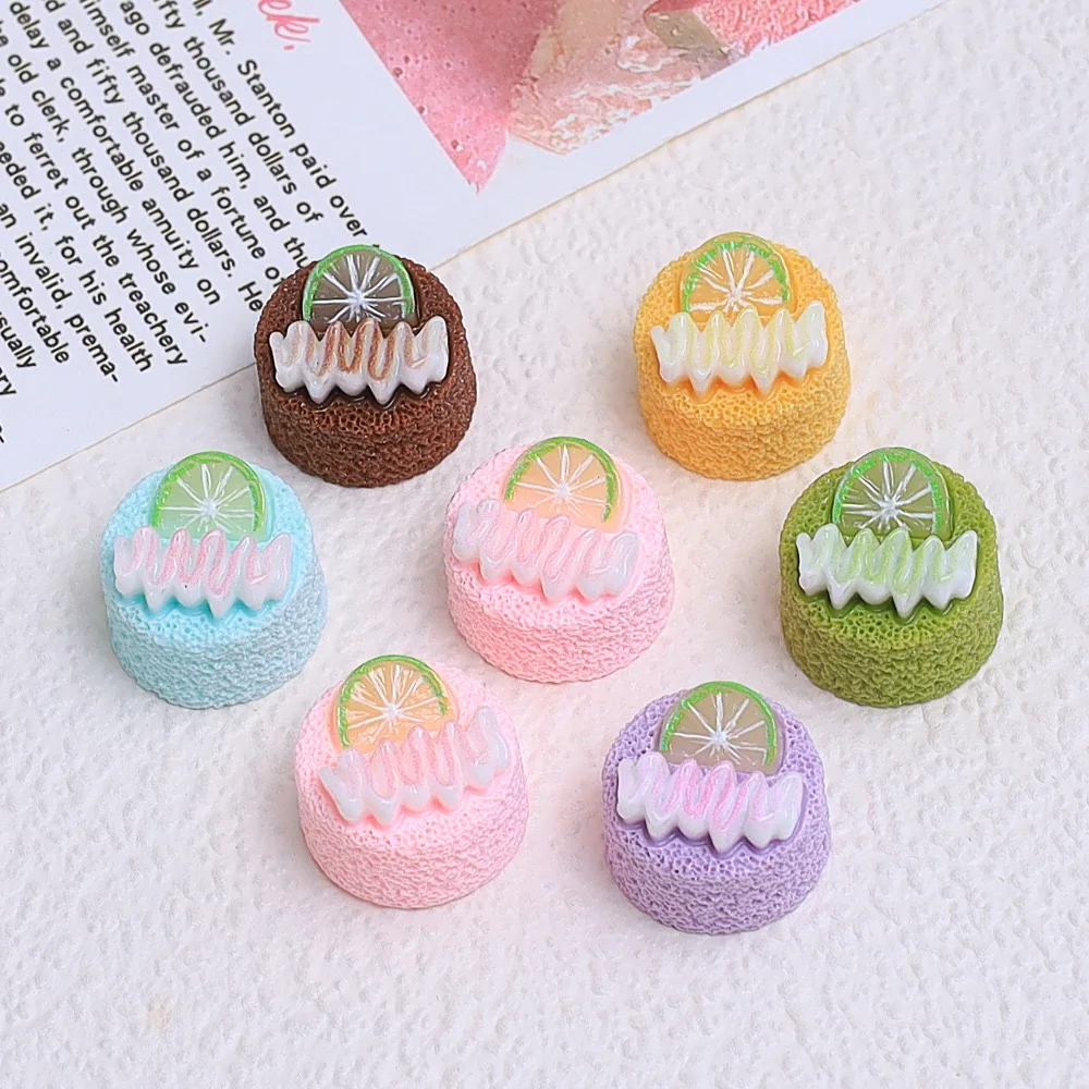 10pcs New Kawaii Cream Fruit Cake Resin Scrapbook Diy Jewelry Children Gift Hairpin Accessories