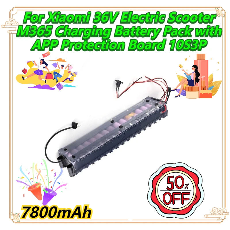 

7800mAh For Xiaomi 36V Electric Scooter M365 Charging Battery Pack with APP Protection Board 10S3P