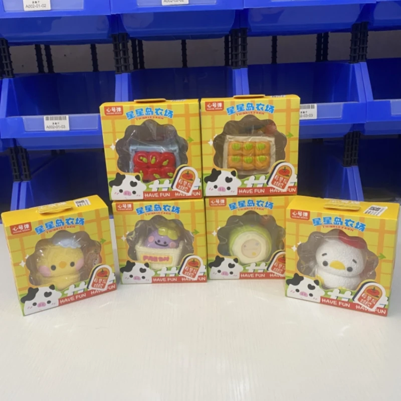 Star Island Farm Series Pizzico Divertimento Simpatico pollo e salvadanaio Giocattolo di sfiato di decompressione Kawaii Palla da spremere Giocattolo per bambini Regalo di compleanno