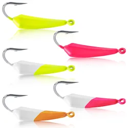 5pcs Pompano Jigs 7g 10g 14g Surf Fishing Jigs Banana Jig Heads Stand Up Jig for Beach Long Casting Redfish Halibut Striper